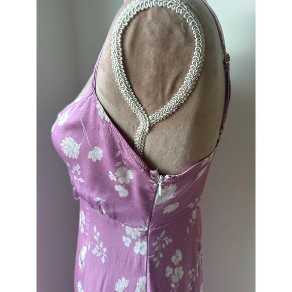 ANTHROPOLOGIE | Saltwater Luxe Midi Lavender Cottagecore Floral Enzo Dress Sz S - Picture 9 of 12